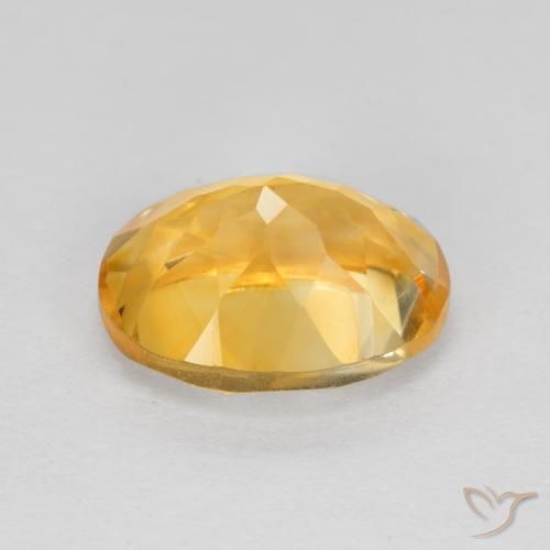 Citrine Gemstone in 9 x 7 mm (calibrated) Size for Sale, Citrine Stone in Dark Golden Color