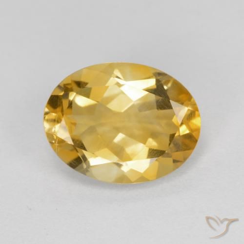 1.62 ct Yellow Citrine, 9.1 x 7 mm Oval Cut From Brazil, Photo A