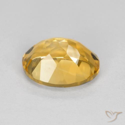 Citrine Gemstone in 9 x 7 mm (calibrated) Size for Sale, Citrine Stone in Medium Gold Color