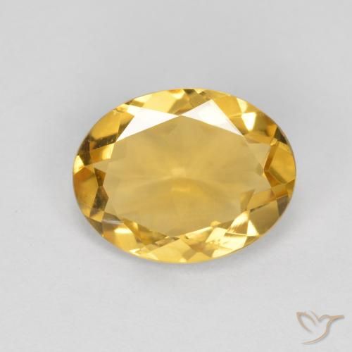 1.40ct Natural Deep Golden Orange Citrine, Oval, VS
