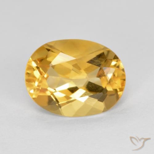 1.73 ct Yellow Citrine, 9.1 x 7 mm Oval Cut From Brazil, Photo A