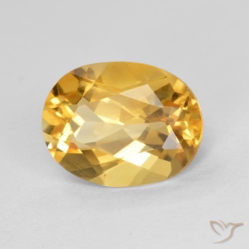 1.73 ct Golden Citrine Stone, Natural Citrine in Oval Facet Shape for Sale