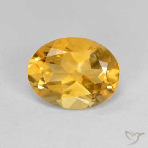 Deep Golden Orange Цитрин Камень - 1.5ct Фасетный Овал (ID: 560600)