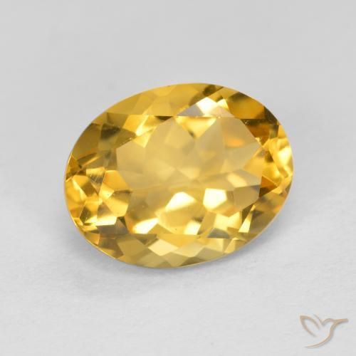 1.79 ct Golden Citrine Stone, Natural Citrine in Oval Facet Shape for Sale