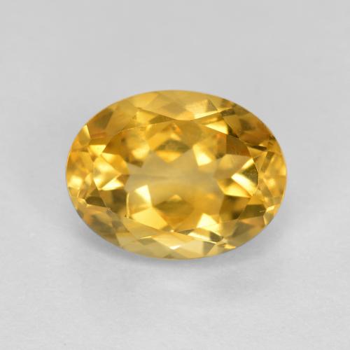 Золотисто-оранжевый Цитрин Камень - 1.8ct Фасетный Овал (ID: 560605)