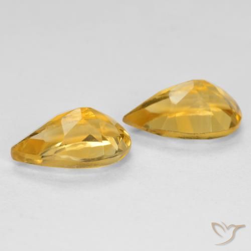 Citrine Gemstones in 8 x 5 mm (calibrated) Size for Sale, Citrine Stones in Golden Orange Color