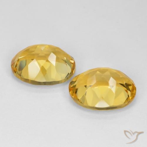 Citrine Gemstones in 12 x 10 mm (calibrated) Size for Sale, Citrine Stones in Golden Color