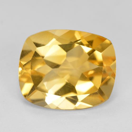 Deep Golden Orange Citrine Gem - 4.7ct Cushion-Cut (ID: 560683)