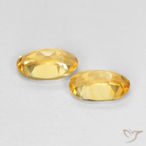 Citrine Gemstones in 6 x 4 mm (calibrated) Size for Sale, Citrine Stones in Medium Gold Color