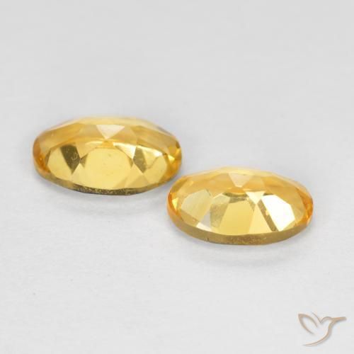 Citrine Gemstones in 6 x 4 mm (calibrated) Size for Sale, Citrine Stones in Gold Color