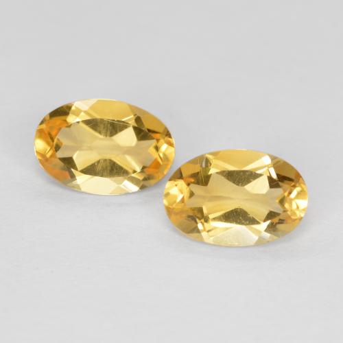 Золотой Цитрин Камень - 0.4ct Фасетный Овал (ID: 561463)