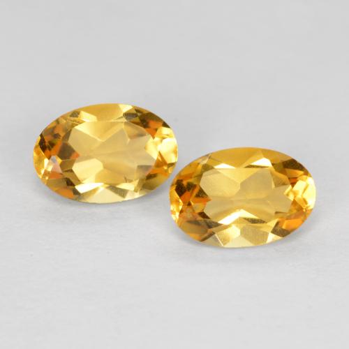 Golden Orange Citrine Gem - 0.4ct Oval Facet (ID: 561465)