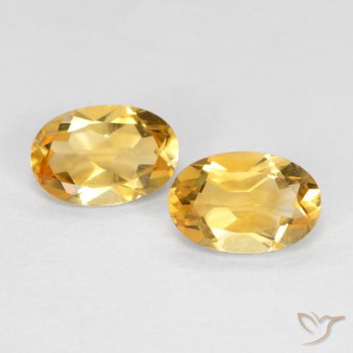 Golden Citrin Edelstein - 0.4ct Oval facettiert (ID: 561466)