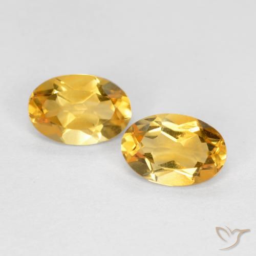 0.74ctw Natural Medium Gold Citrine, Oval, VVS-VS