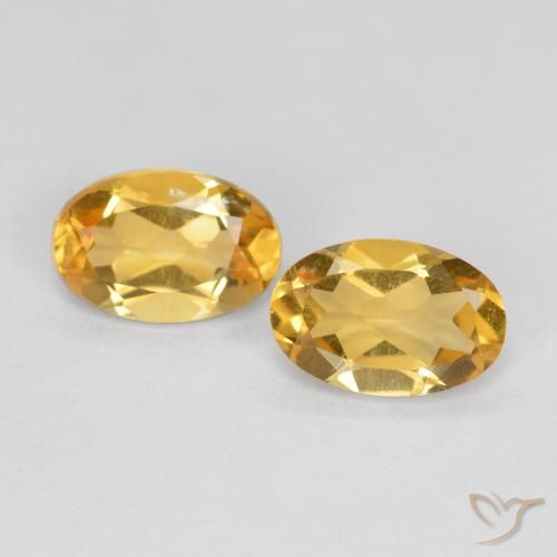0.74ctw Natural Medium Golden Citrine, Oval, VVS-VS