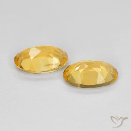 Citrine Gemstones in 6 x 4 mm (calibrated) Size for Sale, Citrine Stones in Medium Golden Color