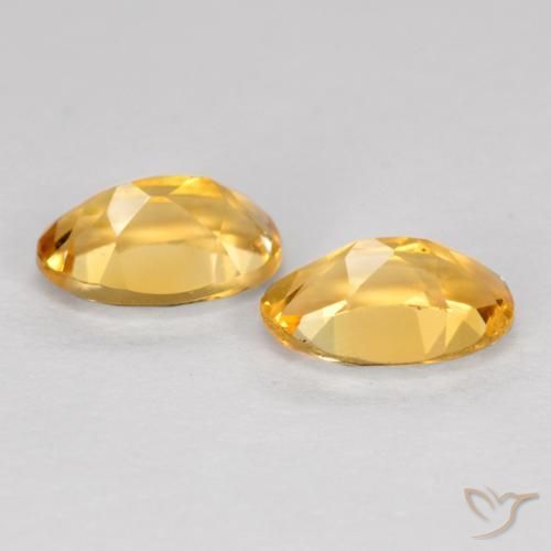 Citrine Gemstones in 6 x 4 mm (calibrated) Size for Sale, Citrine Stones in Deep Golden Orange Color