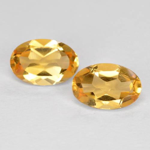 Deep Golden Orange Цитрин Камень - 0.4ct Фасетный Овал (ID: 561916)