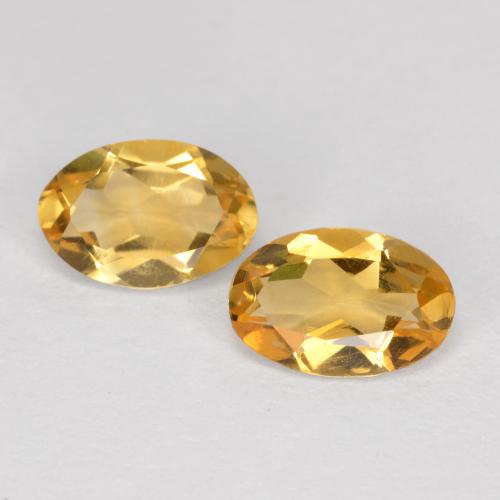 Deep Golden Orange Citrine Gem - 0.4ct Oval Facet (ID: 561917)