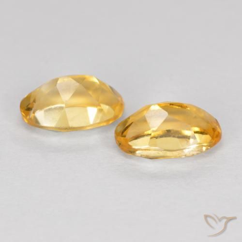 Citrine Gemstones in 6 x 4 mm (calibrated) Size for Sale, Citrine Stones in Deep Golden Orange Color