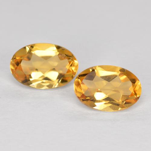 Deep Golden Orange Цитрин Камень - 0.4ct Фасетный Овал (ID: 561922)
