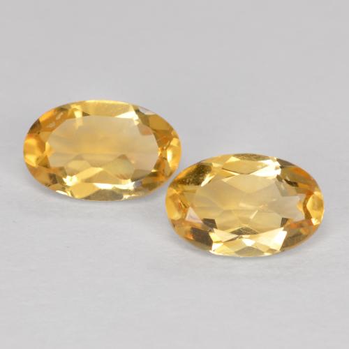 Deep Golden Orange Цитрин Камень - 0.4ct Фасетный Овал (ID: 561923)