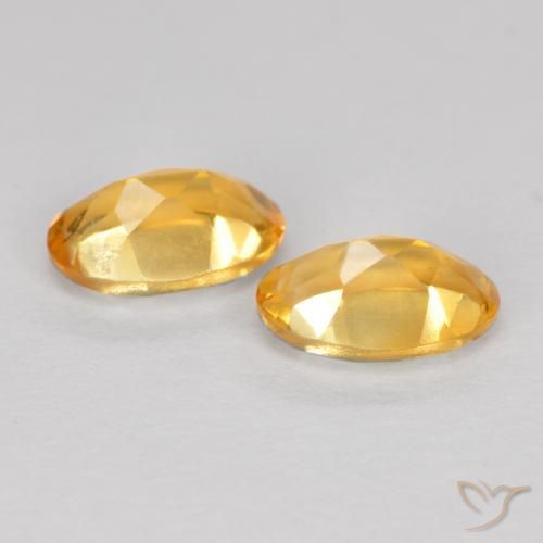 Citrine Gemstones in 6 x 4 mm (calibrated) Size for Sale, Citrine Stones in Dark Golden Color