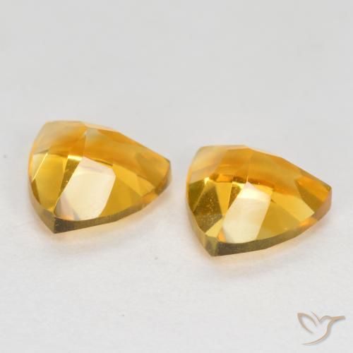 Citrine Gemstones in 6 x 6 mm (calibrated) Size for Sale, Citrine Stones in Deep Golden Orange Color