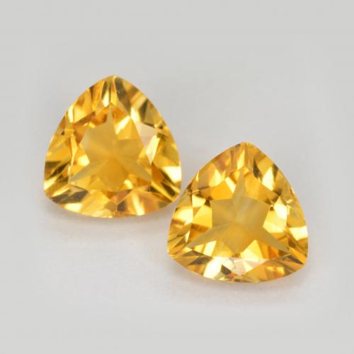 Medium Golden Citrino Gem - 0.7ct Sfaccettatura trilliant (ID: 562619)