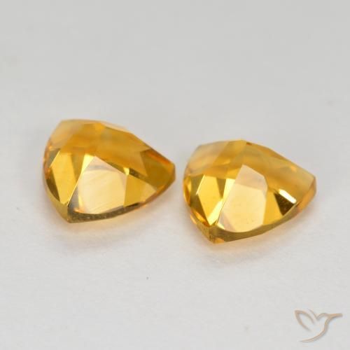 Citrine Gemstones in 6 x 6 mm (calibrated) Size for Sale, Citrine Stones in Dark Golden Color