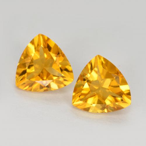 Deep Golden Orange Citrino Gem - 0.7ct Sfaccettatura trilliant (ID: 562623)