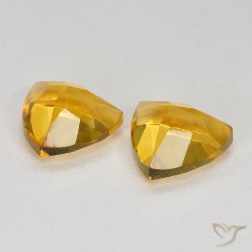Citrine Gemstones in 6 x 6 mm (calibrated) Size for Sale, Citrine Stones in Bright Gold Color