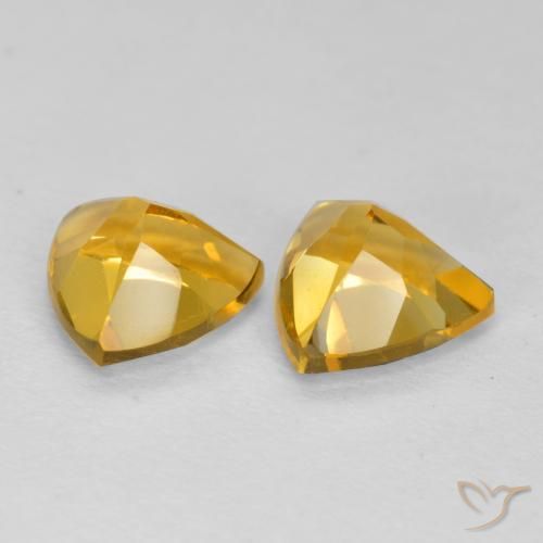 Citrine Gemstones in 6 x 6 mm (calibrated) Size for Sale, Citrine Stones in Golden Orange Color