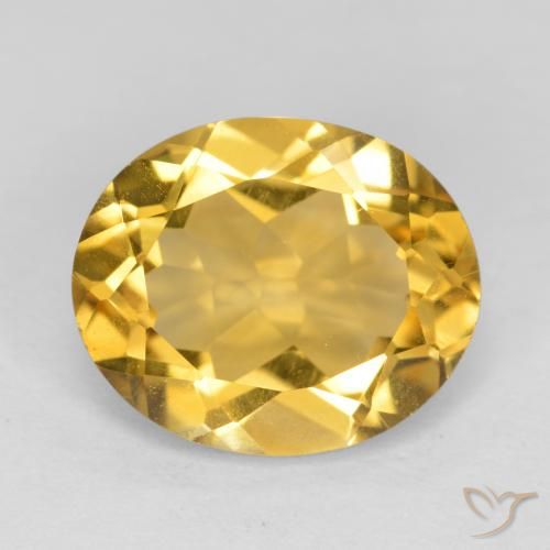 4.25ct Natural Medium Golden Citrine, Oval, VVS-VS
