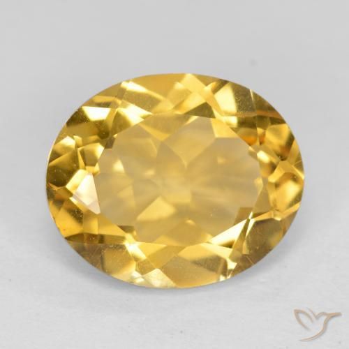 4.25 ct Golden Citrine Stone, Natural Citrine in Oval Facet Shape for Sale