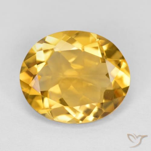 3.93ct Natural Golden Orange Citrine, Oval, VVS