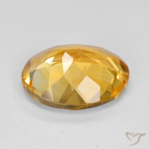 Citrine Gemstone in 12 x 10 mm (calibrated) Size for Sale, Citrine Stone in Golden Orange Color