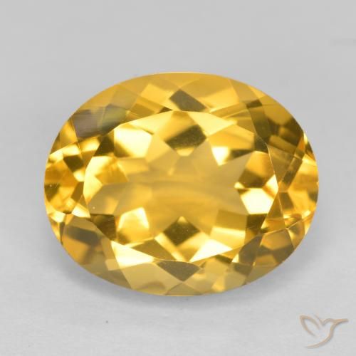 5.04ct Natural Golden Orange Citrine, Oval, VVS