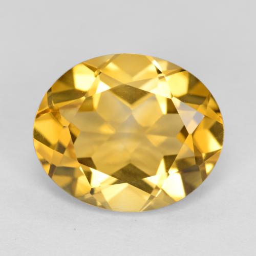 Orange Doré Citrine gemme - 4.1ct Ovale facette (ID: 562890)
