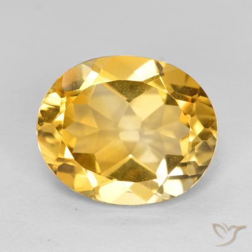 4.01ct Natural Golden Orange Citrine, Oval, VVS