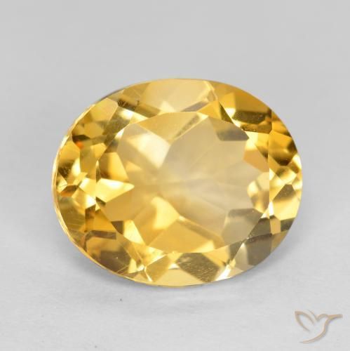 4.01 ct Golden Citrine Stone, Natural Citrine in Oval Facet Shape for Sale