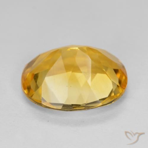 Citrine Gemstone in 12 x 10 mm (calibrated) Size for Sale, Citrine Stone in Deep Gold Color