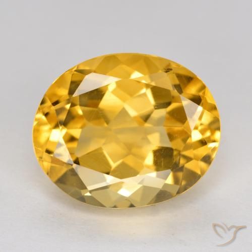 4.93ct Natural Golden Orange Citrine, Oval, VVS