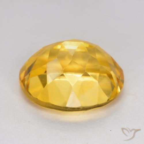 Citrine Gemstone in 12 x 10 mm (calibrated) Size for Sale, Citrine Stone in Golden Orange Color