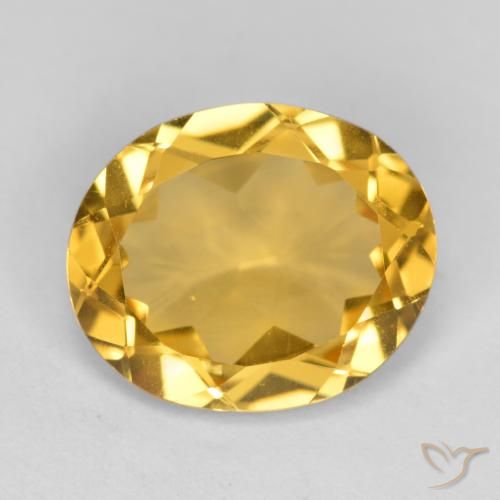 3.67ct Natural Golden Orange Citrine, Oval, VVS-VS