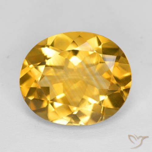 3.95ct Natural Golden Citrine, Oval, VVS, Photo A