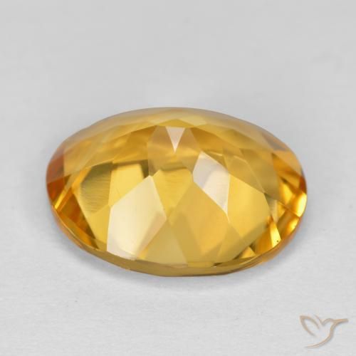 Citrine Gemstone in 12 x 10 mm (calibrated) Size for Sale, Citrine Stone in Golden Color