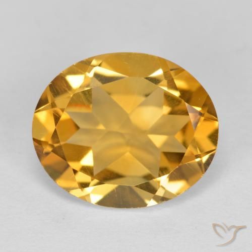 Dark Golden Цитрин Камень - 3.9ct Фасетный Овал (ID: 562898)