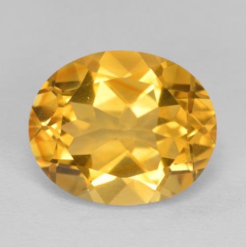 Deep Golden Orange Citrino Gem - 4.7ct Ovale sfaccettato (ID: 562900)