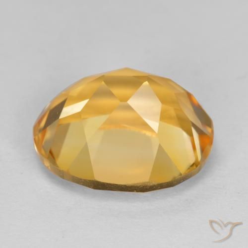 Citrine Gemstone in 12 x 10 mm (calibrated) Size for Sale, Citrine Stone in Deep Golden Orange Color